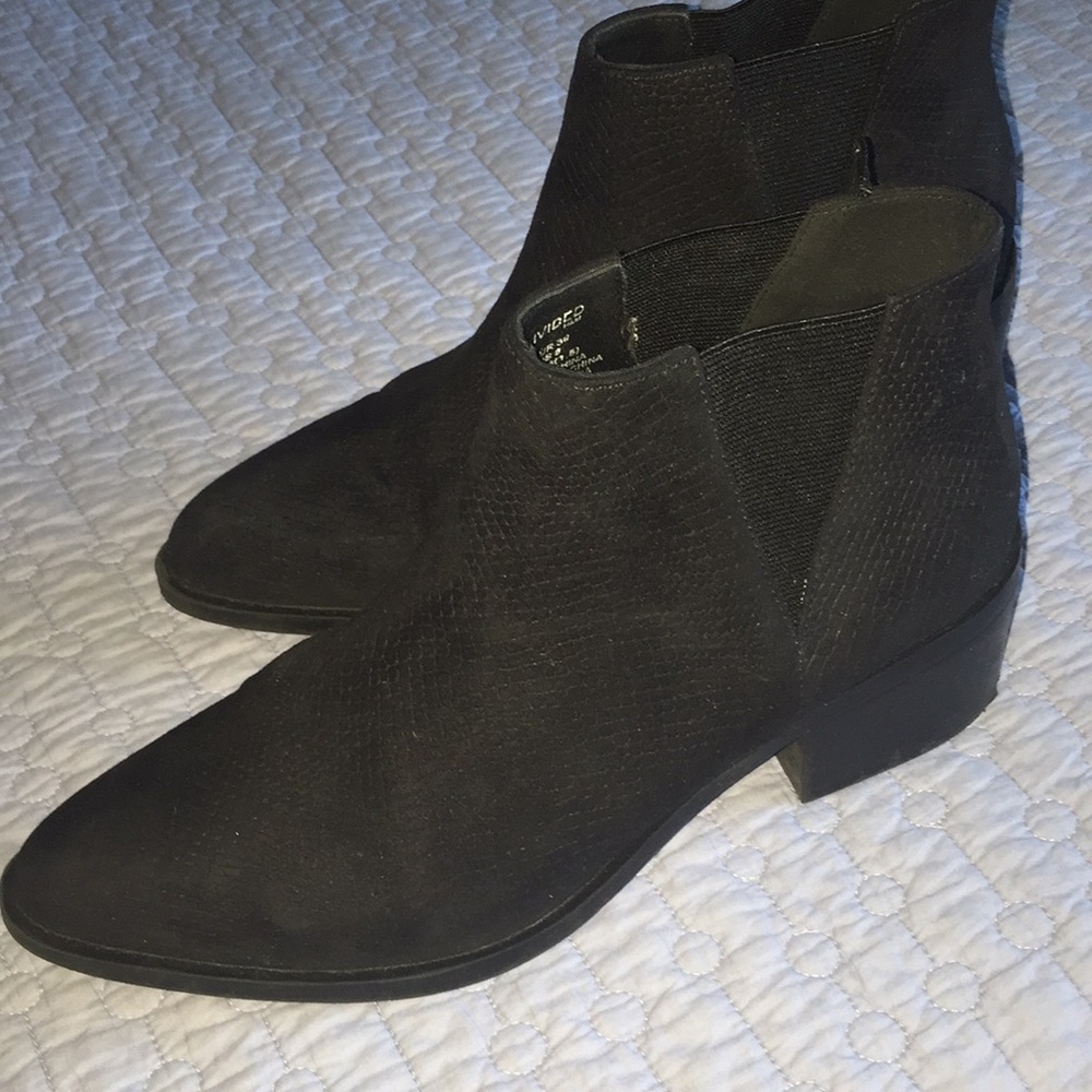Divided Black faux suede bootie size 9 (39)